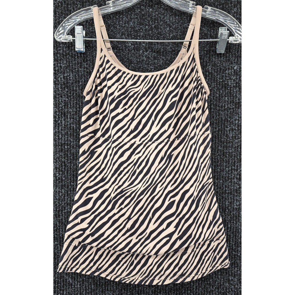 Flexees Maidenform Cami Shapewear Sz XL Long Cami Shapewear Firm Tank 3266 Zebra